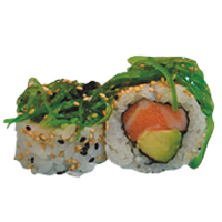 Salmón,aguacate y wakame