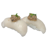 Nigiri Pez mantequilla con trufa y cebollino